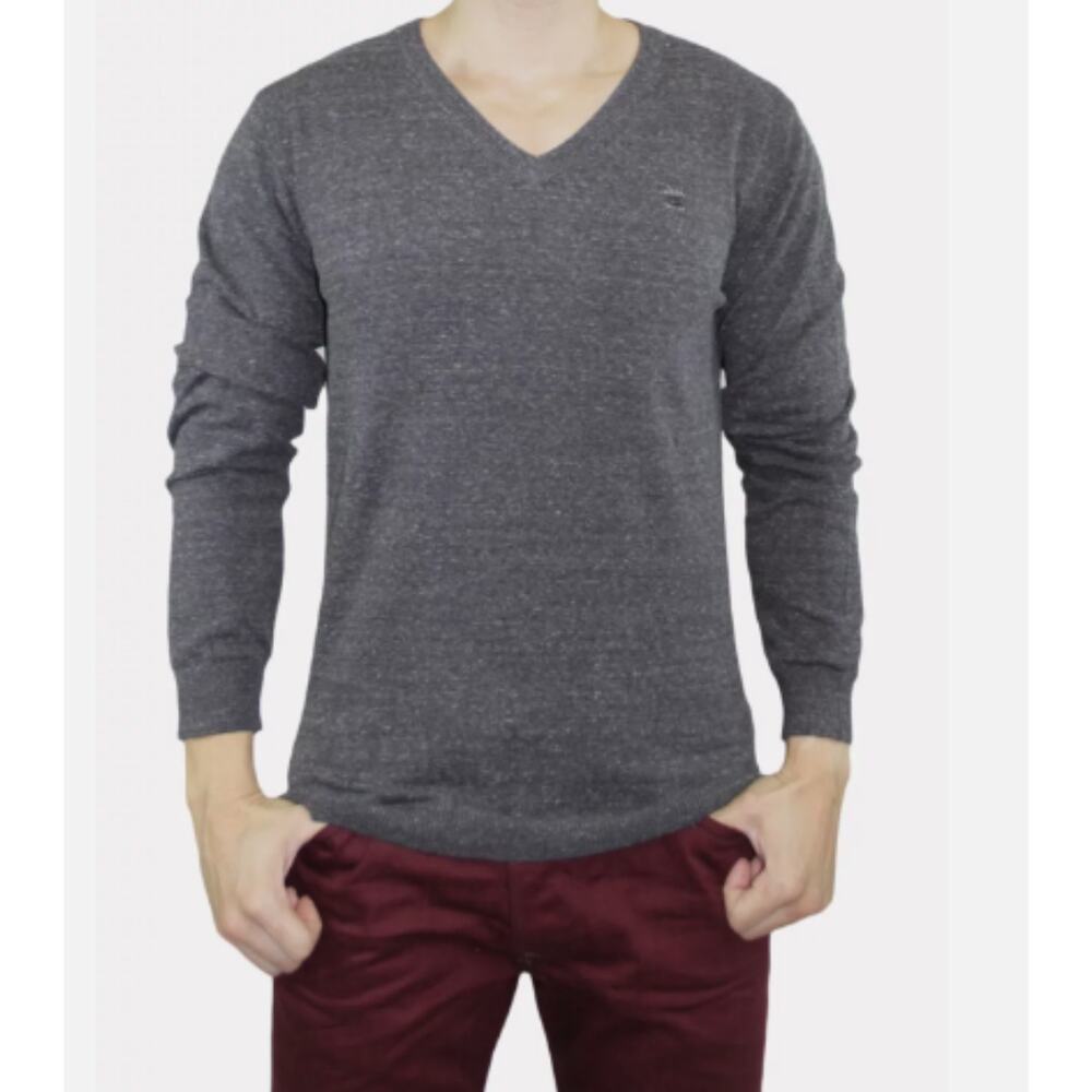 Diesel Industry Men's K-Ben Pullover Sweater S Long Sleeve V-Neck Gray Knit